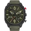 Image de AVI-8 Hawker Hunter AV-4052 Montre chronographe à Quartz Japonais pour Homme avec Bracelet en Cuir, Caoutchouc ou Acier Inoxydable 45 mm, Vert, Moderne