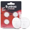 Image de Uniross Pile Bouton Lithium CR2016 3V, Lot de 4, BR2016, DL2016, ECR2016 Emballage sécurisé pour Les Enfants, pour Petits appareils électroniques (Montres, clés de Voiture, télécommandes).
