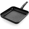 Image de GreenPan Cambridge Poêle à griller carrée de 28 cm en céramique antiadhésive Healthy, sans PFAS, pour l'induction, pour le lave-vaisselle, pour le four, noir