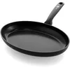 Image de GreenPan Torino Poêle à Poisson de 32 cm Antiadhésive en Céramique Sain, Sans PFAS, Induction, Résistante au Lave-vaisselle, Va au four jusqu'à 160°C, Noir