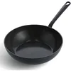 Image de GreenPan Craft Poêle wok 28 cm/3,6 litres en céramique anodisée dure, sans PFAS, sans induction, sans risque pour le lave-vaisselle, sans risque pour le four, noir