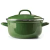 Image de BK Indigo Cocotte Ronde Allemande Emaillée Héritage Néerlandaise avec Couvercle avec Revêtement Antiadhésif en Céramique Sans PFAS, 24 cm/4.2 Litre, Induction, Lavable au Lave-Vaisselle, Au Four, Vert
