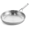 Image de KitchenAid MultiPly Poêle En Inox 3 Couches 28 Cm, Sans Revêtement, Noyau Aluminium, Bord Verseur, Induction, Four 220°C, Lave-Vaisselle, Argent