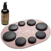 Image de ELEEELS S1 Hot Stone Massage Set de 8 Pierres Chaudes en Basalte Chauffe-Thérapie Luminothérapie Aromathérapie Massage Visage, Dos Jambes et du Corps pour Spa Relaxation et Bien-être Noir
