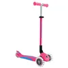 Image de GLOBBER Primo Trottinette Pliable et Lumineuse pour Enfant à partir de 3 Ans - Trottinette 120/80 mm - ABEC 5-3 Roues avec Roues LED - Réglable en Hauteur - Rose/Bleu Clair