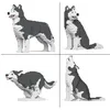 Image de JEKCA Chien Husky (4 en 1) Gris | Blocs de Construction en Plastique sur Le thème des Chien | À partir de 14 Ans