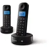 Image de Téléphone sans fil Philips D1652 Noir Double combiné