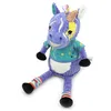 Image de Les Déglingos - Peluche Original Kiprokos le zèbre - Velours côtelé, toile de jute - Peluche ultra douce - Mesure 28 cm assis et 43 cm debout - Convient dès la naissance