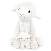 Image de Les PTIPOTOS by Les DEGLINGOS - Peluche Maman Bebe - Toute Douce - Cadeau Naissance - OLOU Mouton Maman & Bebe Blanc - 24CM