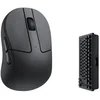 Image de Keychron Souris sans fil M4 PixArt 3395 avec bouton macro programmable 26 000 DPI, 4000 Hz 2,4 GHz Bluetooth 5.1, 35 g, design ergonomique ultra léger - Noir