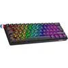 Image de Geeky GK61 60% | Hot Swappable Clavier de Jeu Mécanique | 62 Touches Multicolores Rétroéclairées RGB LED pour Gaming PC/Mac | ISO FR AZERTY Clavier Français (Noir, Mechanical Red)
