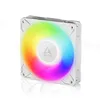 Image de ARCTIC P12 Pro A-RGB (White) - Puissant ventilateur premium, ventilateur PWM 120 mm avec répartiteur de câble en Y, 600-3000 rpm, 0 rpm <5% PWM, 5V Digital RGB, palier Fluid Dynamic, 4-Pin - Blanc