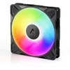 Image de ARCTIC P14 Pro A-RGB - Ventilateur puissant, ventilateur PWM 140 mm avec câble Y séparé, 400-2500 rpm, 0 rpm <5% PWM, 5V Digital RGB, palier Fluid Dynamic, 4-Pin - Noir