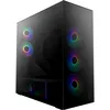 Image de ARCTIC Xtender VG Black (Tinted Glass) avec Montage Vertical de GPU - Boîtier PC, Verre Panoramique Trempé, Radiateur 2 x 420 mm, Tour Midi, E-ATX, 5X Ventilateurs A-RGB Pré-installés - Noir