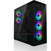 Image de ARCTIC Xtender VG (Mirror Black) avec Montage Vertical de GPU - Boîtier PC, Verre Miroir, Support pour Radiateur 2 x 420 mm, Tour Midi, E-ATX, 5X Ventilateurs A-RGB Pré-installés - Noir