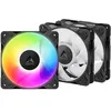 Image de ARCTIC P12 Pro A-RGB LN - 3 Pack - Ventilateur Premium à faible bruit, PWM 120 mm avec répartiteur de câble en Y, 450-2000 rpm, 0 rpm <5% PWM, 5V Digital RGB, palier Fluid Dynamic, 4 broches - Noir