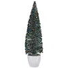 Image de Krist+ Lot de 6 Figurines décoratives en Forme de Sapin de Noël Bleu, doré, Plastique, 10 x 38 x 10 cm
