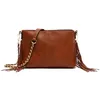Image de MISAKO Anabela Petit sac à bandoulière avec franges female - Anabela Camel 15 X 23 X 9 cm