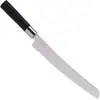 Image de KAI Couteau à pain Wasabi Black 23,0 cm de longueur de lame - acier inoxydable poli 6A/1K6 58 (±1) HRC - manche en polypropylène noir - couteau dentelé - Fabriqué au Japon