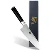 Image de KAI Shun Classic Santoku 18 cm Longueur de Lame - Couteau Damas 32 Couches Noyau VG MAX - 61 (±1) HRC - Manche en Pakkawood - Fabriqué au Japon - Couteau de Chef Japonais Forgé