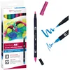 Image de Tombow ABT-6C-1 Lot de 6 Feutres pinceau à 2 pointes, couleurs primaires