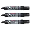 Image de PILOT Lot de 3 Marqueurs Permanent Rechargeable V SUPER COLOR Begreen Pointe Biseautée Moyenne Noir