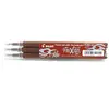 Image de PILOT Frixion Ball Set de 3 Recharges pour Roller Encre Gel Thermosensible Pointe Moyenne Chocolat