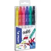 Image de Pilot - Pochette de 6 FriXion Colors - Feutres de dessin et de coloriage à encre thermosensible effaçable - Ultra lavable - Feutre à pointe moyenne conique robuste (2,5mm)