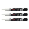 Image de UNI-BALL Lot de 3 Marqueurs craie pointe conique fine CHALK Marker PWE3MS 0,9-1,3mm blanc