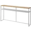 Image de YAMAZAKI 2028 Tower Console Table with Shelf, White, Steel/Wood, 126 x 20.5 x 65 cm