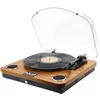 Image de AKAI -Tourne-Disque Bluetooth, Platine Vinyle Vintage 33/45/78 TR/Min, Haut-parleurs stéréo intégrés, Enregistrement de Vinyle, USB, Sortie Audio RCA, Lecteur de Carte SD, Bois Naturel