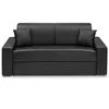 Image de Vente-unique - Canapé 3 Places Convertible Express en Simili EMIR - Noir - Couchage à Lattes Larges 140 cm - Matelas 14 cm