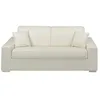Image de Vente-unique - Canapé 3 Places Convertible Express en Simili EMIR - Blanc - Couchage à Lattes Larges 140 cm - Matelas 14 cm