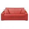 Image de Vente-unique - Canapé 3 Places Convertible Express en Simili - Rouge - Couchage à Lattes Larges 140 cm - Matelas 14 cm EMIR