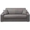Image de Vente-unique - Canapé 3 Places Convertible Express en Tissu EMIR - Gris - Couchage à Lattes Larges 140 cm - Matelas 14 cm