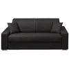 Image de Vente-unique - Canapé 3 Places Convertible Express en Tissu EMIR - Anthracite - Couchage à Lattes Larges 140 cm - Matelas 18 cm