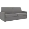 Image de Vente-unique - Canapé 3 Places Convertible Express en Tissu Gris Clair - Couchage à Lattes Larges 140 cm - Matelas 14 cm CALIFE