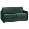 Image de Vente-unique - Canapé 3 Places Convertible Express en Velours Vert Sapin - Couchage à Lattes Larges 140 cm - Matelas 14 cm CALIFE