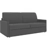Image de Canapé 3 Places Convertible Express en Tissu CALIFE - Gris - Couchage à Lattes Larges 140 cm - Matelas 18 cm