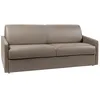 Image de Vente-unique - Canapé 4 Places Convertible Express en Simili Taupe - Couchage à Lattes Larges 160 cm - Matelas 18 cm CALIFE