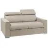 Image de Vente-unique - Canapé 2 Places Convertible Express en Tissu Beige - Couchage 120 cm - Matelas 14 cm avec mémoire de Forme