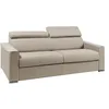 Image de Vente-unique - Canapé 4 Places Convertible Express en Tissu Beige - Couchage 160 cm - Matelas 18 cm avec mémoire de Forme