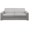 Image de Vente-unique - Canapé 4 Places Convertible Express en Tissu Gris - Couchage Lattes Larges 160 cm - Matelas 16 cm avec Mousse à mémoire de Forme CALITO