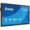 Image de iiyama Prolite TE7513A-B3AG Écran interactif LED IPS 189,3 cm 75" 4K UHD 40 points tactiles PureTouch-IR HDMI DP USB-C DP-Alt USB2.0/3.2 RJ45 WiFi OPS Android 14 Google EDLA PIR NFC Antireflet 7H 24/7