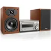 Image de Denon D-M41DAB, Mini-Chaîne Hi-FI, CD, Bluetooth, Dab+, 2x30W - Argent Premium-Bois de Cerisier