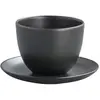 Image de Tasse et soucoupe Pebble en porcelaine Kinto Noir taille unique