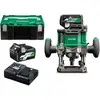 Image de Défonceuse pince 12mm 2x36V 2,5Ah MV Brushless Hikoki M3612DAWPZ Vit variables, en coffret Hitcase Prof fraisage 50 mm