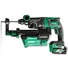 Image de HiKOKI Akku Bohr- & Meißelhammer DH36DPE (36V, 3.2 J, Staubabsaugung, Brushless, LED, Bohrtiefenmanagement, SDS-plus-Werkzeugaufnahme, Zubehör, Koffer, inkl. 2x 2.5 Ah Akku und Ladegerät))