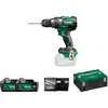 Image de Perceuse-visseuse à percussion sans fil HiKOKI DV18DC (5,0 Ah) (HSC II) + 2x batteries BSL1850MA