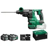 Image de HIKOKI Akku Bohr- und Meißelhammer DH3628DAWEZ, (36V, (4,0 Ah), Volllastschlagzahl 2. Gang: 0-4300 min-1, Schlagenergie 3,2 J) (SDS-plus)Brushless, im HSC III